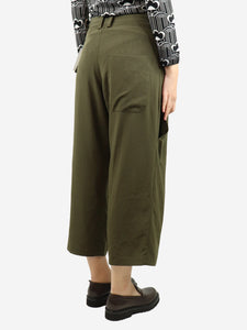 Y's Olive green satin baggy pants - size S