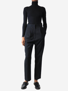 Black pinstripe tapered trousers - size UK 6 Trousers MM6 Maison Margiela 