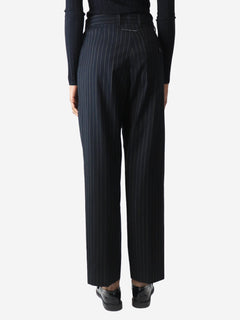 Black pinstripe tapered trousers - size UK 6 Trousers MM6 Maison Margiela 