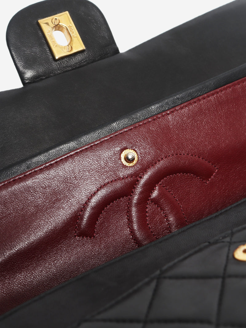 Black 1989 medium lambskin Classic Double Flap bag Shoulder bags Chanel 