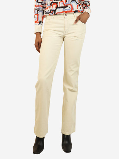 Cream corduroy jeans - size UK 6 Trousers Celine 