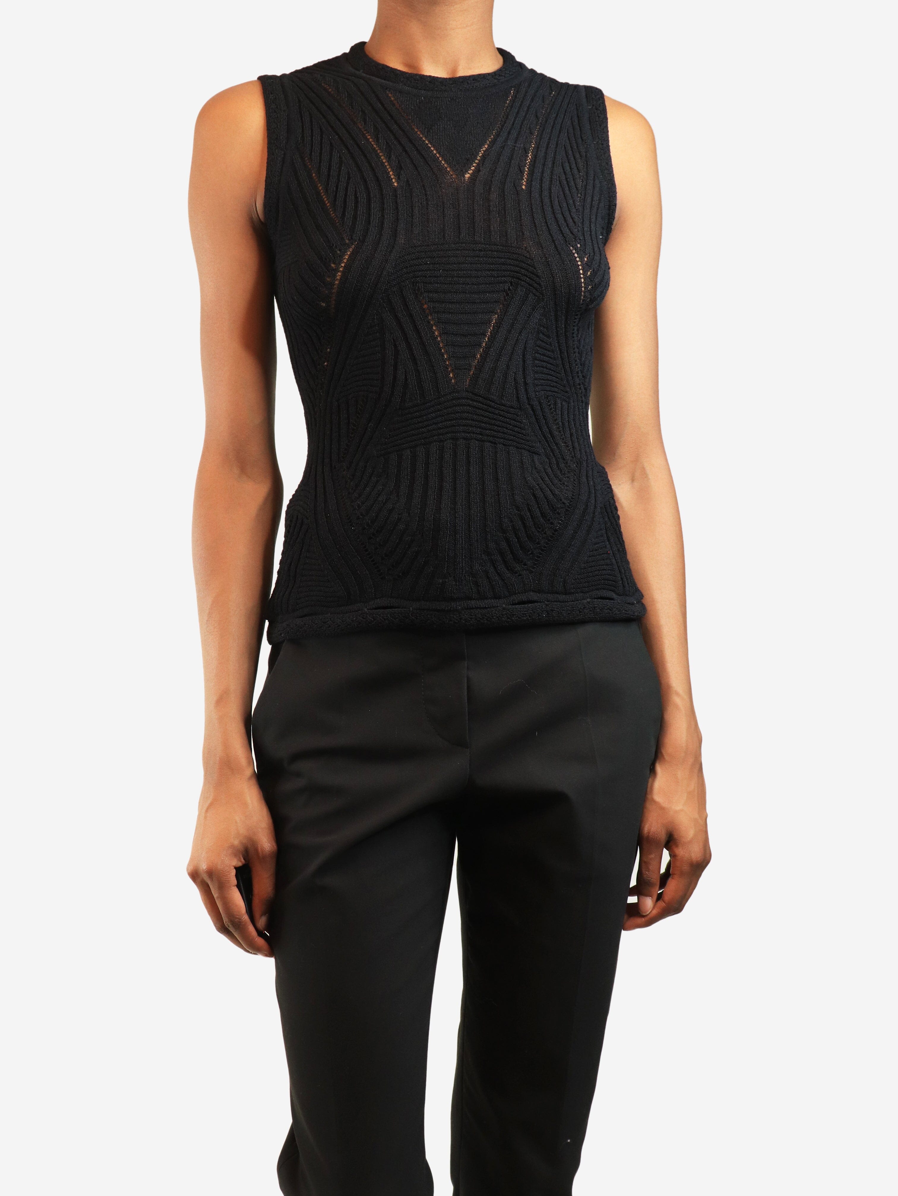 Black knit top and cardigan set - size UK 8 Sets Chanel 