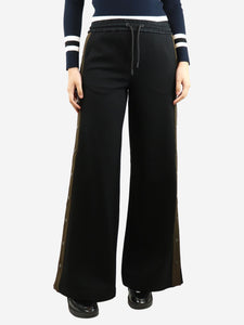 ME+EM Black tailoring snap detail track pants - size UK 8