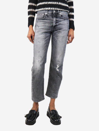 Grey distressed boyfriend jeans - size UK 4 Trousers R13 