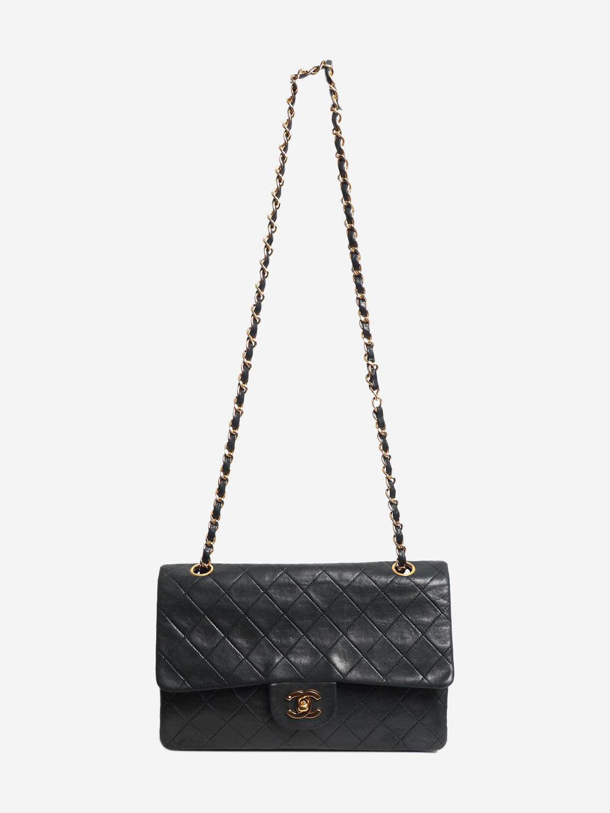 Black 1989 medium lambskin Classic Double Flap bag Shoulder bags Chanel 