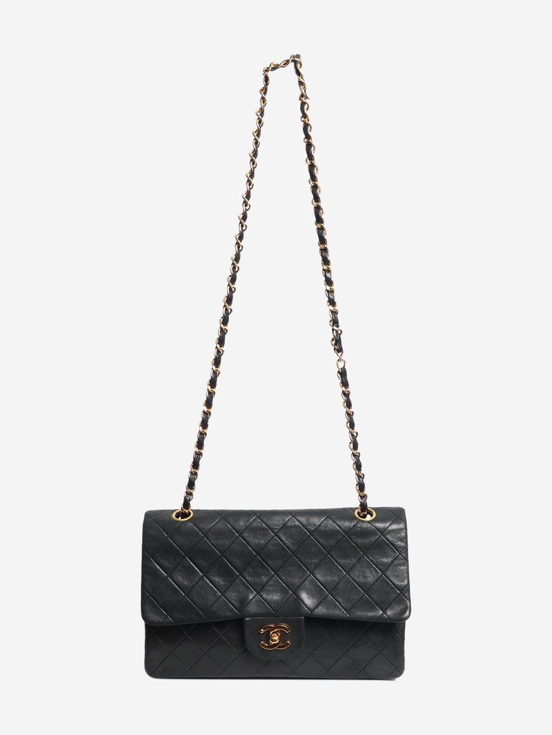 Black 1989 medium lambskin Classic Double Flap bag Shoulder bags Chanel 
