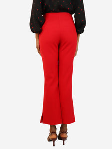 Roland Mouret Red high-rise cropped trousers - size UK 8