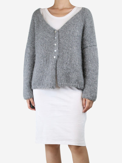 Grey alpaca open cardigan - size One Size Knitwear Album Di Famiglia 