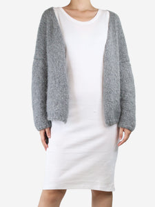 Album Di Famiglia Grey alpaca open cardigan - size One Size