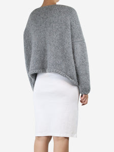 Album Di Famiglia Grey alpaca open cardigan - size One Size