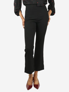 Roland Mouret Black high-rise cropped trousers - size UK 8