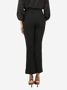 Roland Mouret Black high-rise cropped trousers - size UK 8