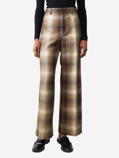Brown tartan trousers - size UK 8 Trousers Christian Dior 
