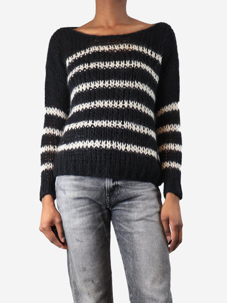 Black striped mohair-blend jumper - size XS product image