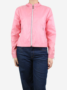 Moncler Pink cropped windbreaker jacket - size UK 8