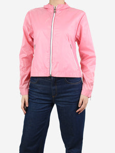 Moncler Pink cropped windbreaker jacket - size UK 8