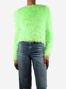 Balenciaga Green faux fur sweater - size S