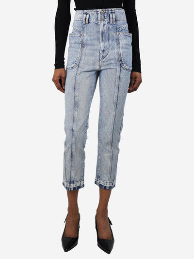 Blue bleached panel jeans - size UK 6 Trousers Isabel Marant Etoile 