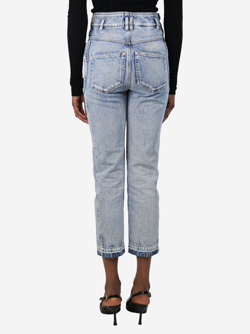 Blue bleached panel jeans - size UK 6 Trousers Isabel Marant Etoile 