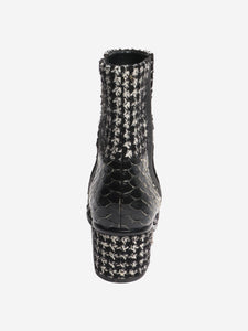 Chanel Black tweed ankle boots - size EU 38 (UK 5)