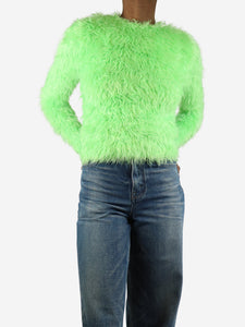 Balenciaga Green faux fur sweater - size S