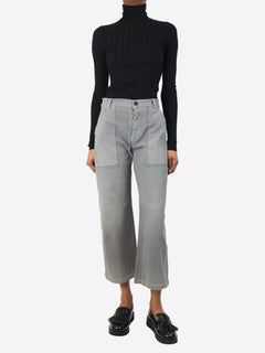 Grey cargo trousers - size UK 6 Trousers Dior 