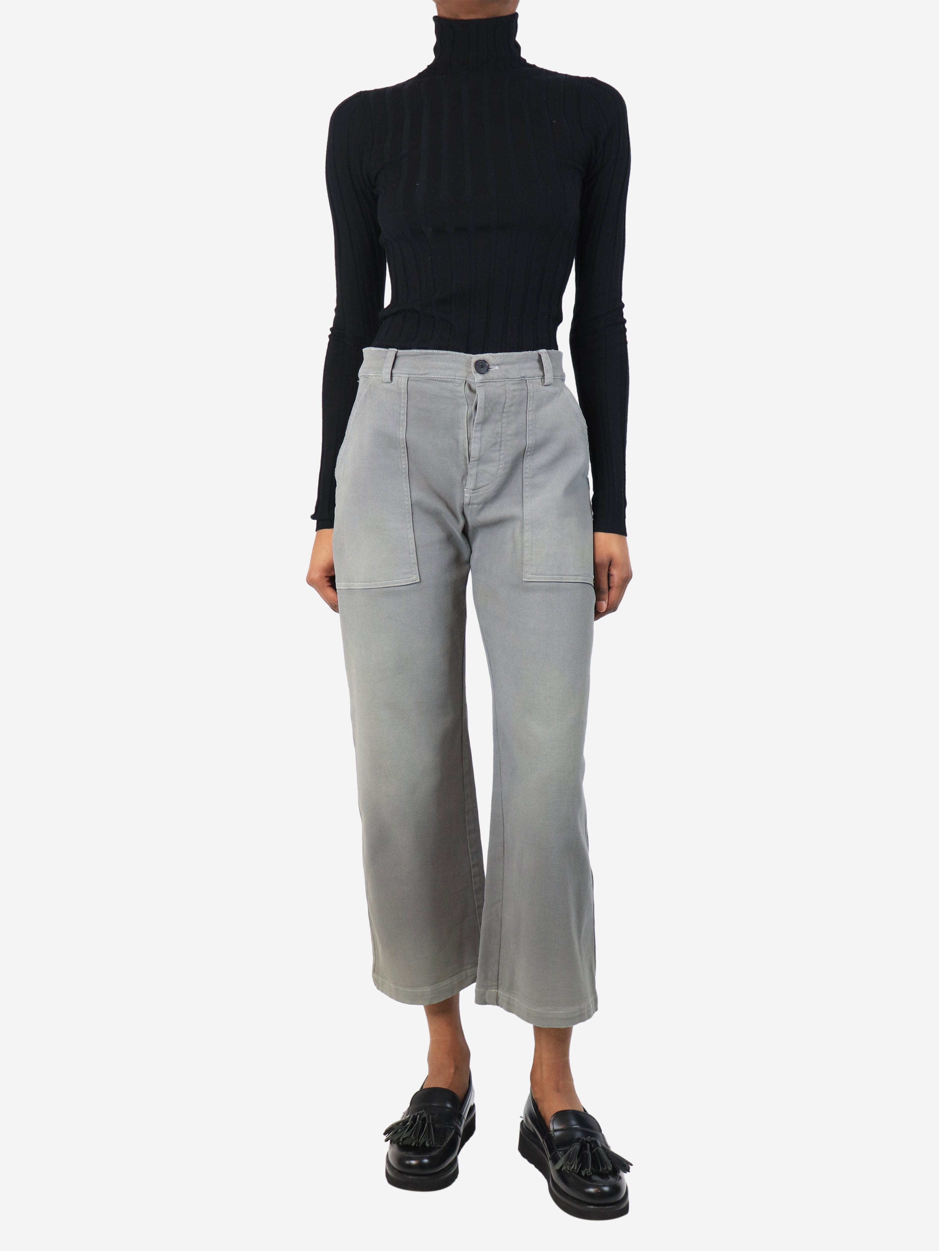 Grey cargo trousers - size UK 6 Trousers Dior 
