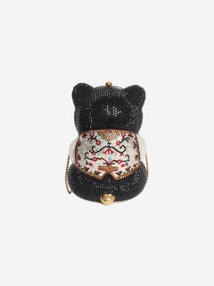 Black crystal-embellished bear clutch Clutch bags Judith Leiber 