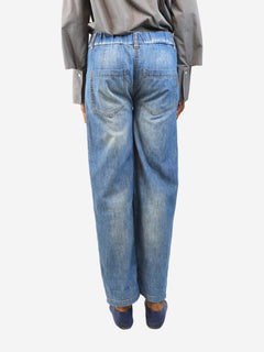 Blue elasticated jeans - size UK 8 Denim Brunello Cucinelli 