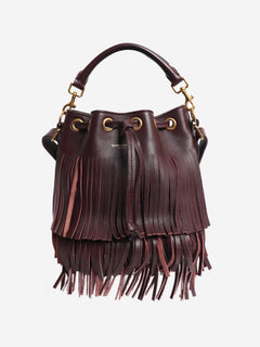 Burgundy fringed Emmanuelle bucket bag Shoulder bags Saint Laurent 