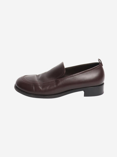 Oxblood leather loafers - size EU 40.5 Flat Shoes The Row 