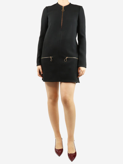 Black zip-front mini dress - size UK 8 Dresses Celine 