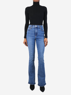 Blue high-rise skinny flare jeans - size UK 8 Trousers Veronica Beard 