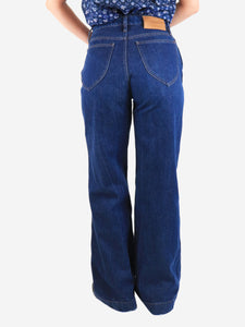 Frame Dark blue le Italien wide-leg jeans - size UK 10