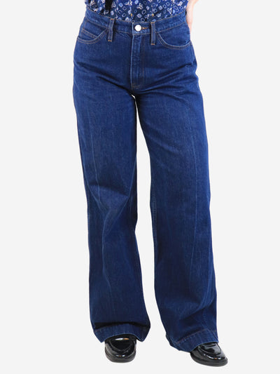 Dark blue le Italien wide-leg jeans - size UK 10 Trousers Frame 