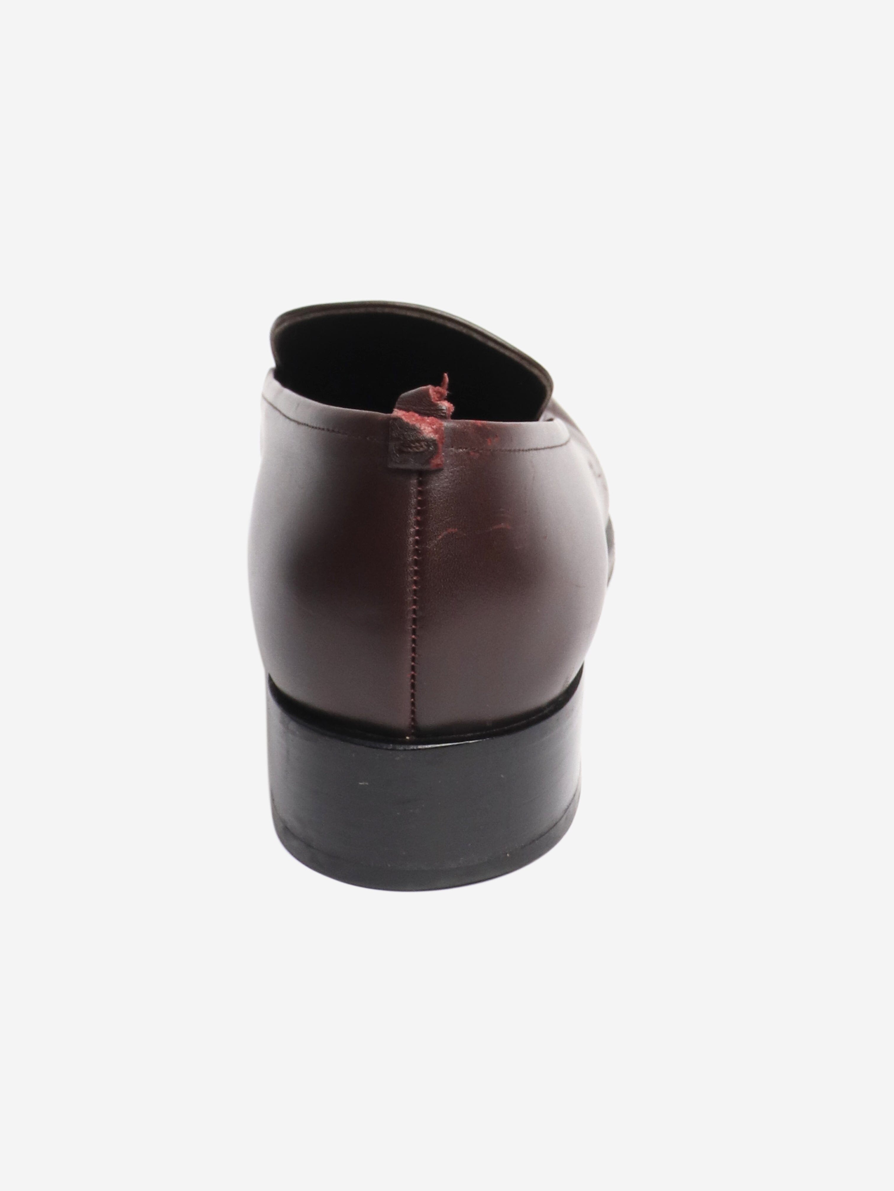Oxblood leather loafers - size EU 40.5 Flat Shoes The Row 