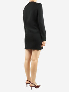 Celine Black zip-front mini dress - size UK 8