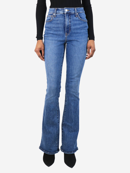 Blue high-rise skinny flare jeans - size UK 8 product image
