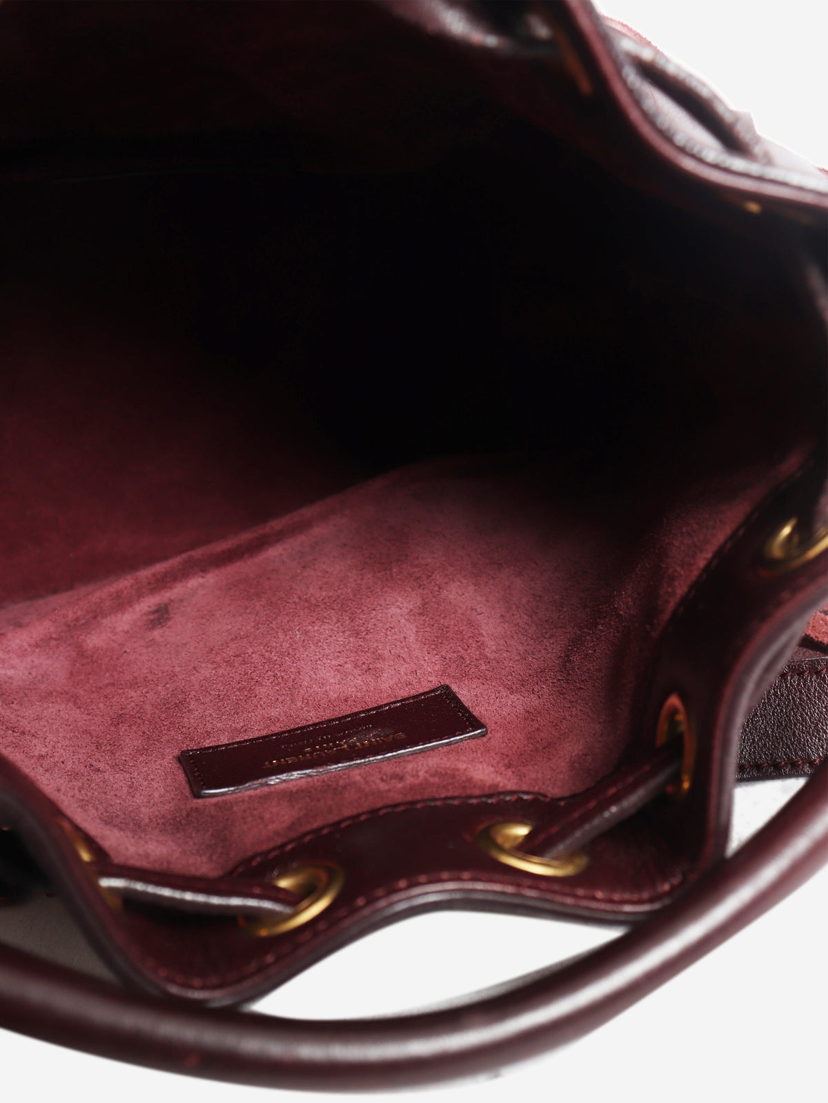 Burgundy fringed Emmanuelle bucket bag Shoulder bags Saint Laurent 