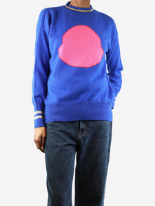 Moncler Blue logo patch jumper - size XS