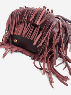 Burgundy fringed Emmanuelle bucket bag Shoulder bags Saint Laurent 