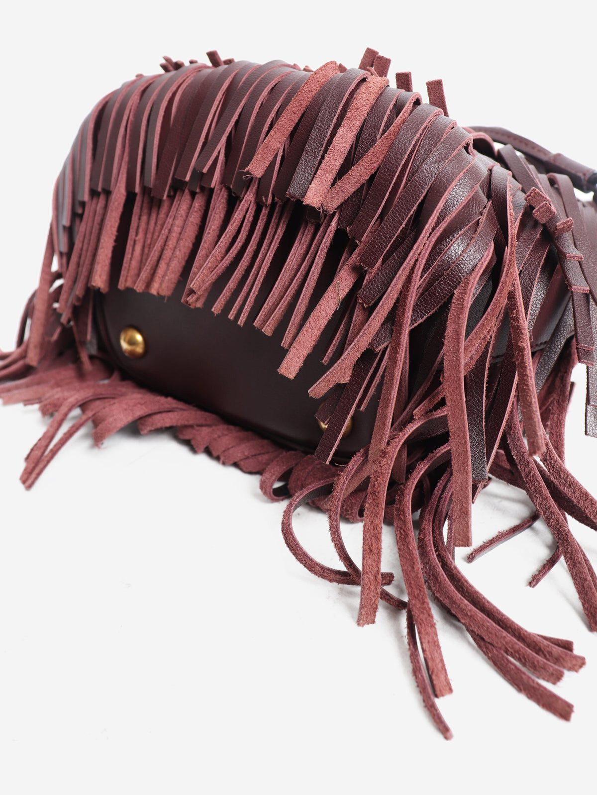 Burgundy fringed Emmanuelle bucket bag Shoulder bags Saint Laurent 