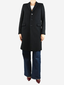 Saint Laurent Black wool coat - size UK 10