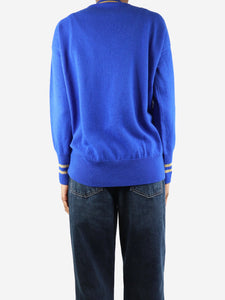 Moncler Blue logo patch jumper - size XS