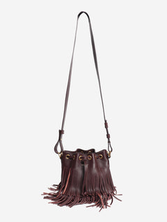 Burgundy fringed Emmanuelle bucket bag Shoulder bags Saint Laurent 