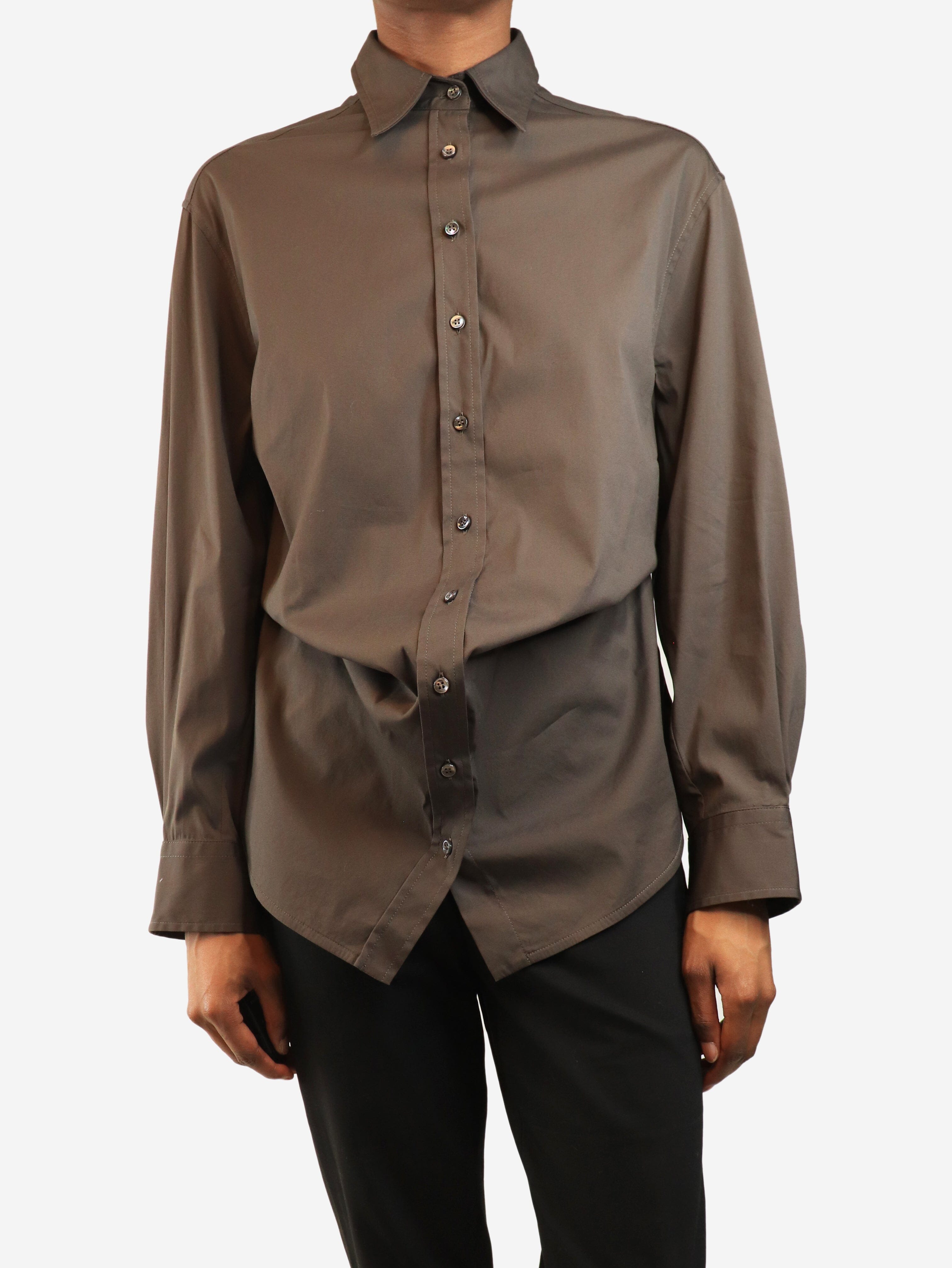 Brown dress shirt - size XS