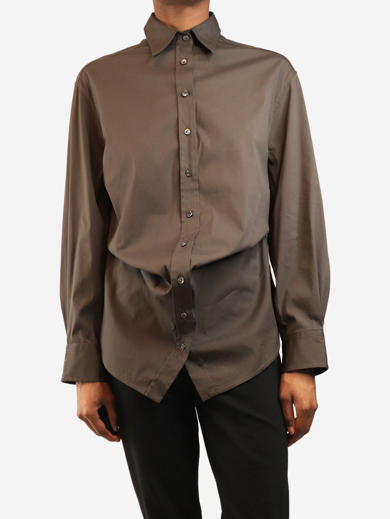 Brown dress shirt - size XS