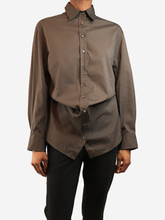Brown dress shirt - size XS Tops Brunello Cucinelli 