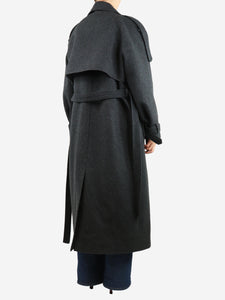 The Frankie Shop Grey belted wool coat - size S