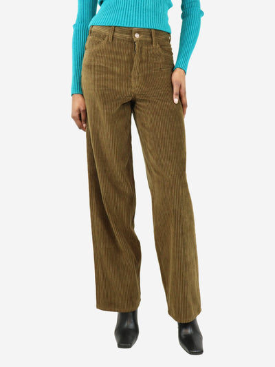 Brown wide-leg corduroy trousers - size UK 8 Trousers Celine 